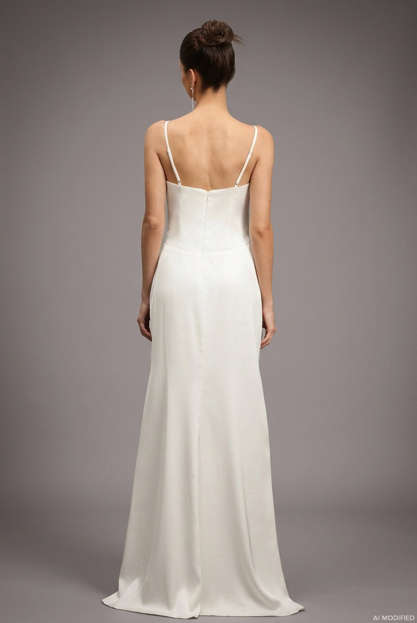 Yvonne Sleeveless V-Neck Flowers Flounce Maxi Dress D250101301