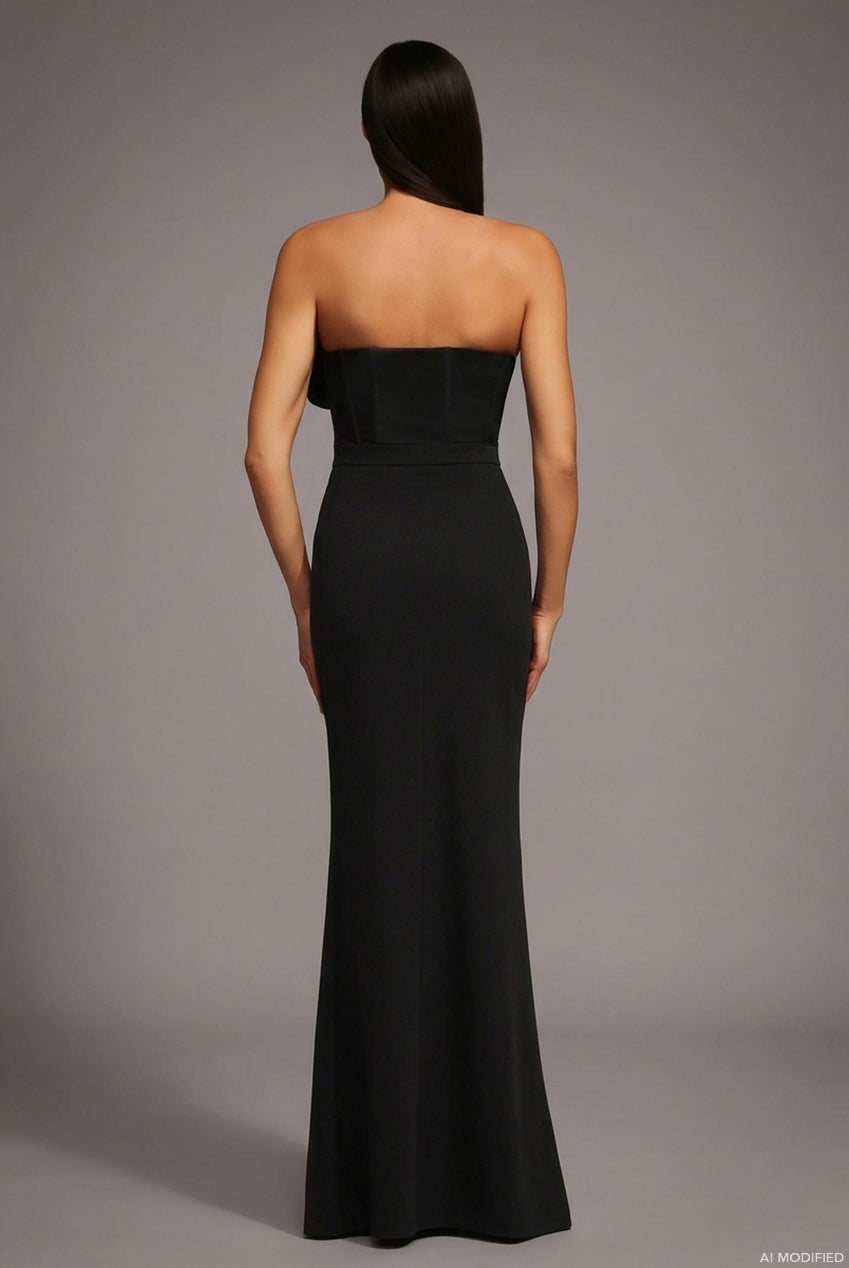 Stretchy Sleeveless Flowers Slit Bandage Maxi Dress D250701537