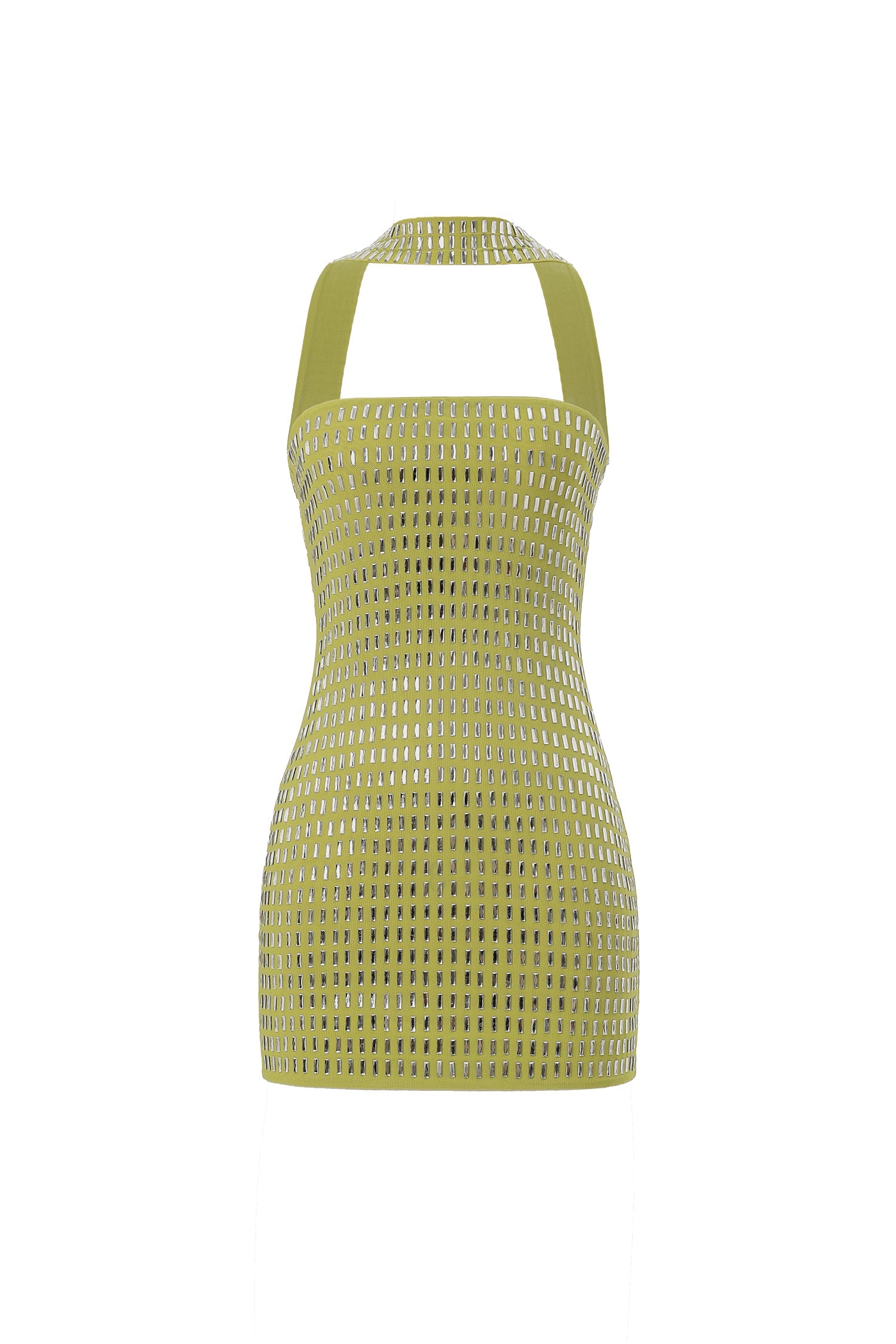 Mindi Halter Sleeveless Diamond Mini Dress D250701567