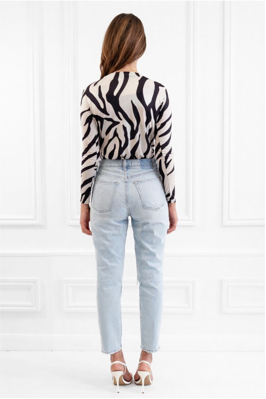 Dasha Animal Zebra Print Bodysuit DASHA-ZEBRA-BODYSUIT