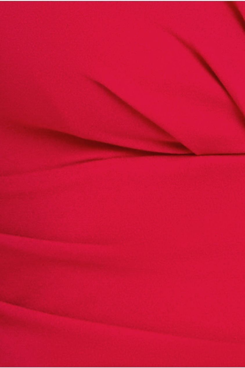 Bardot Pleated Midi Dress - Red DR1092A