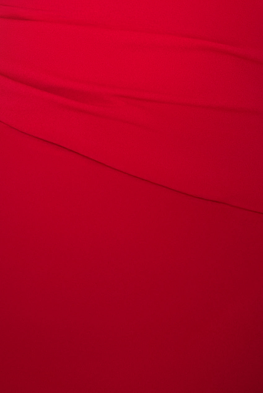 Bardot Pleated Maxi Dress - Red DR1092SCPLUS