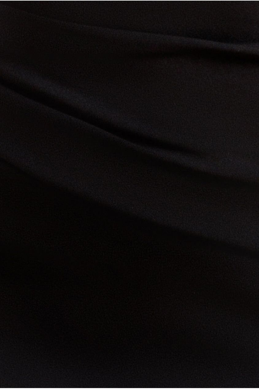 Bardot Pleated Maxi Dress - Black DR1092