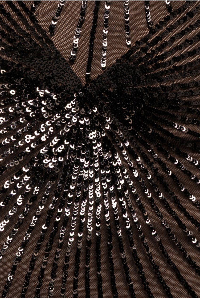 Starburst Sequin Maxi Dress - Black DR1824