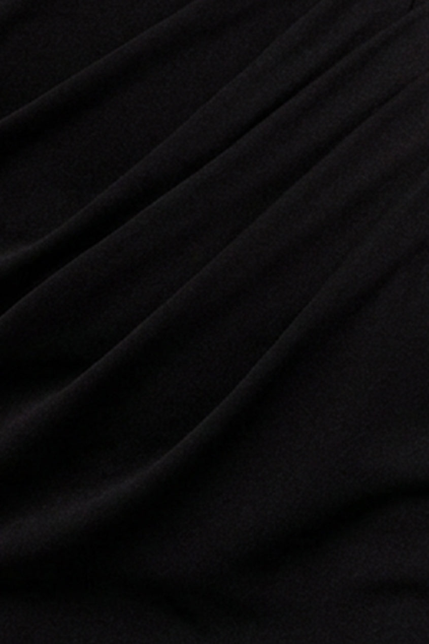 Off The Shoulder Maxi Dress With Split - Black DR1878