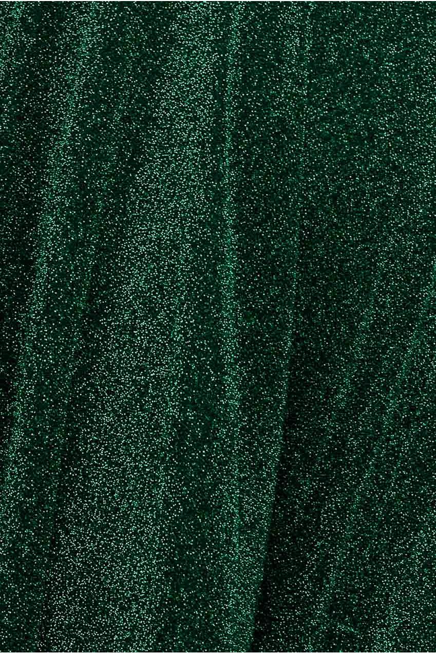Crossover Lurex Glitter Maxi Dress - Emerald DR1886
