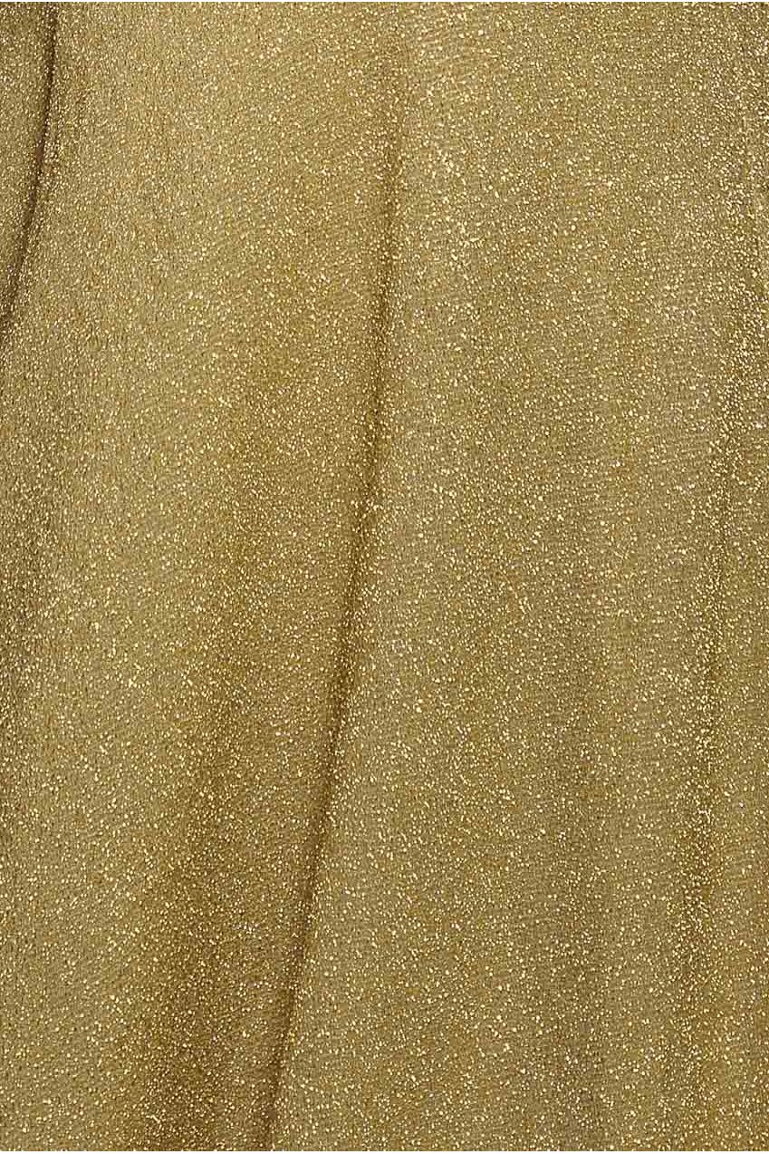 Crossover Lurex Glitter Maxi Dress - Gold DR1886