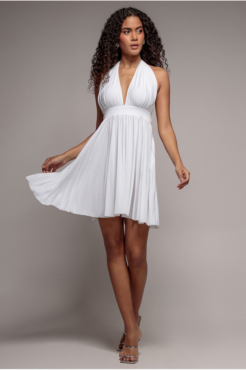Soft Touch Multiway Skater Mini Dress - White DR2362