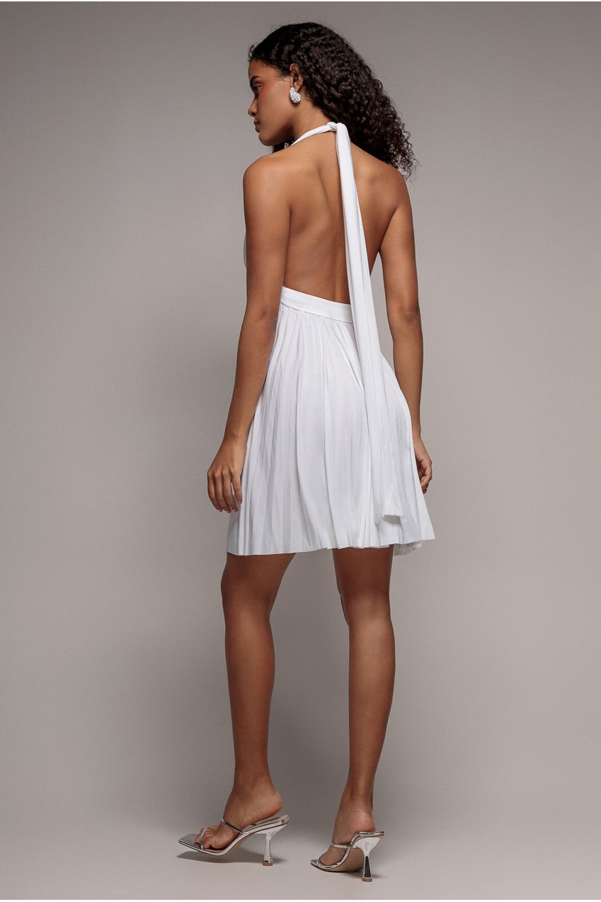 Soft Touch Multiway Skater Mini Dress - White DR2362