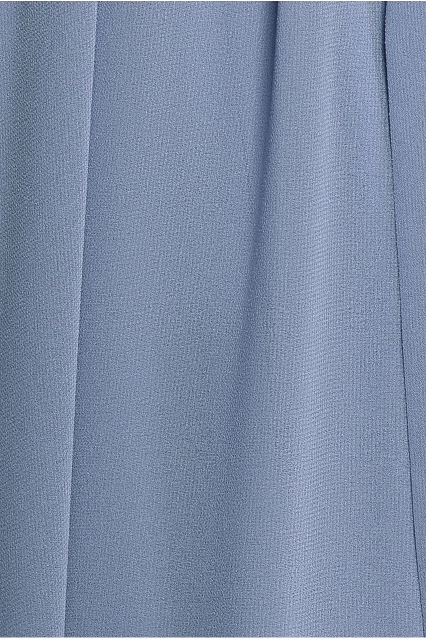 Chiffon Flutter Sleeve Wrap Maxi Dress - Airforce Blue DR2486