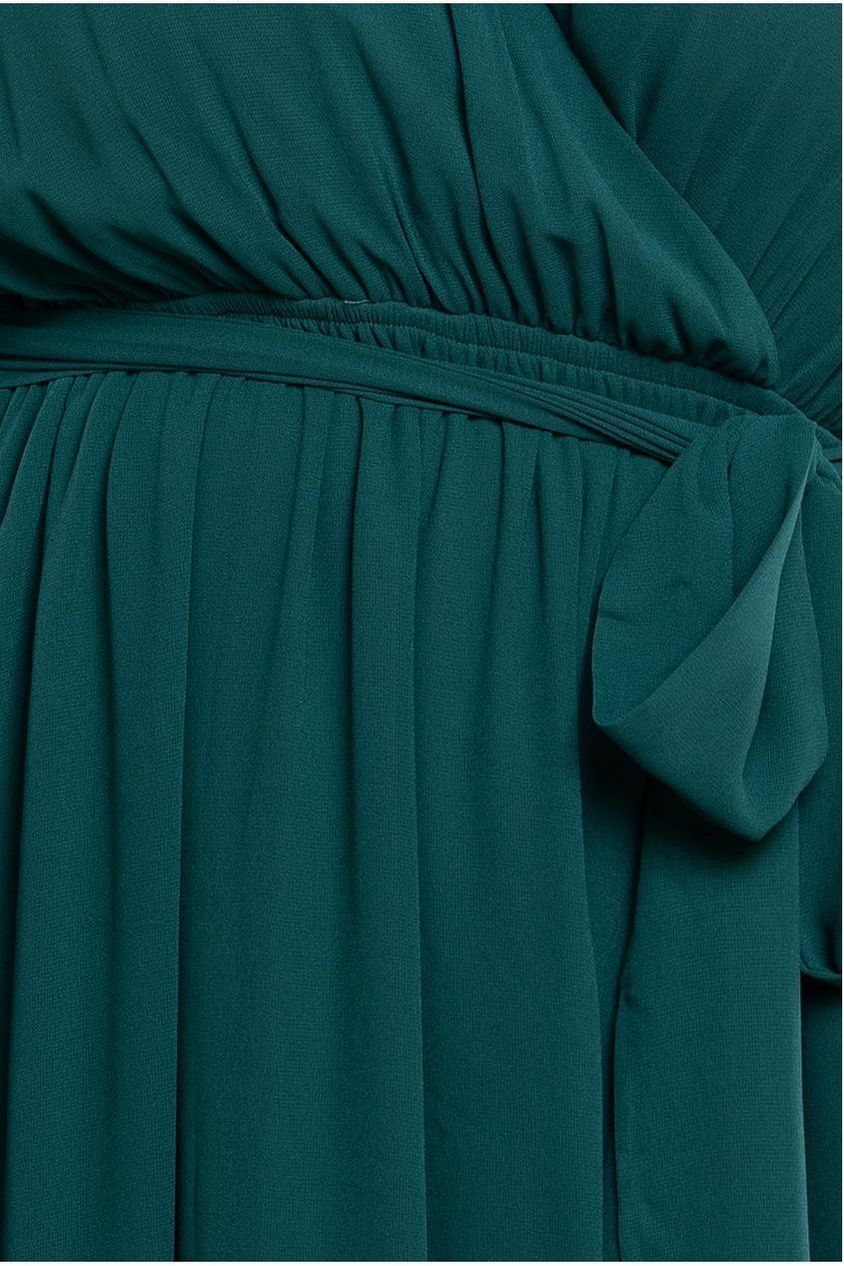 Flutter Sleeve Wrap Maxi Dress - Emerald Green DR2486P