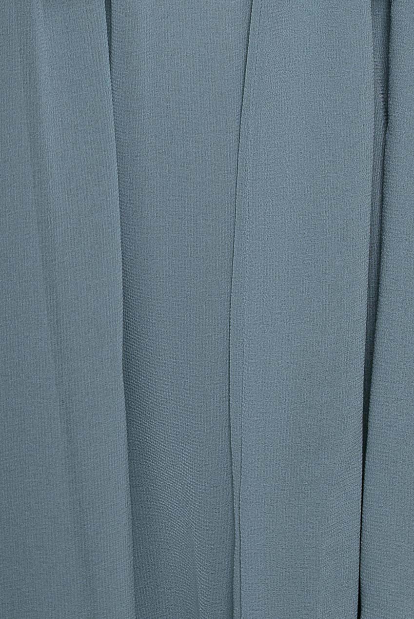 Chiffon Flutter Sleeve Wrap Midi Dress - Airforce Blue DR2555B