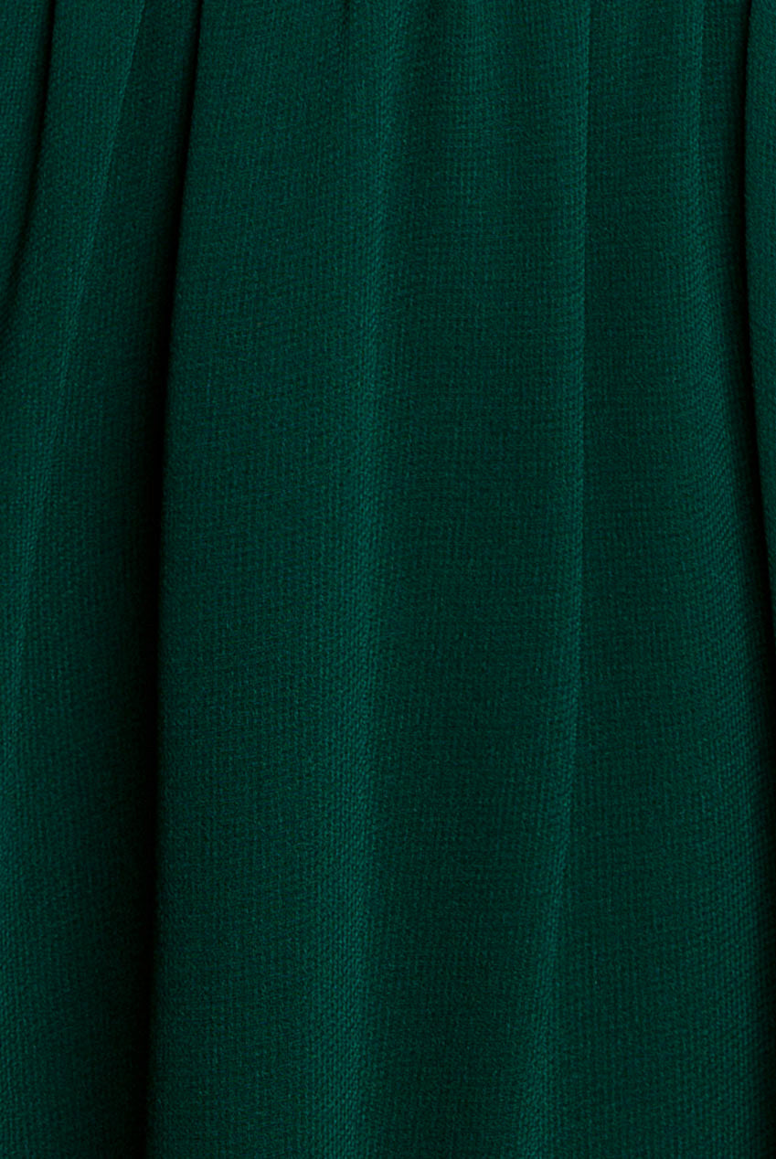 Chiffon Flutter Sleeve Wrap Midi Dress - Dark Green DR2555B