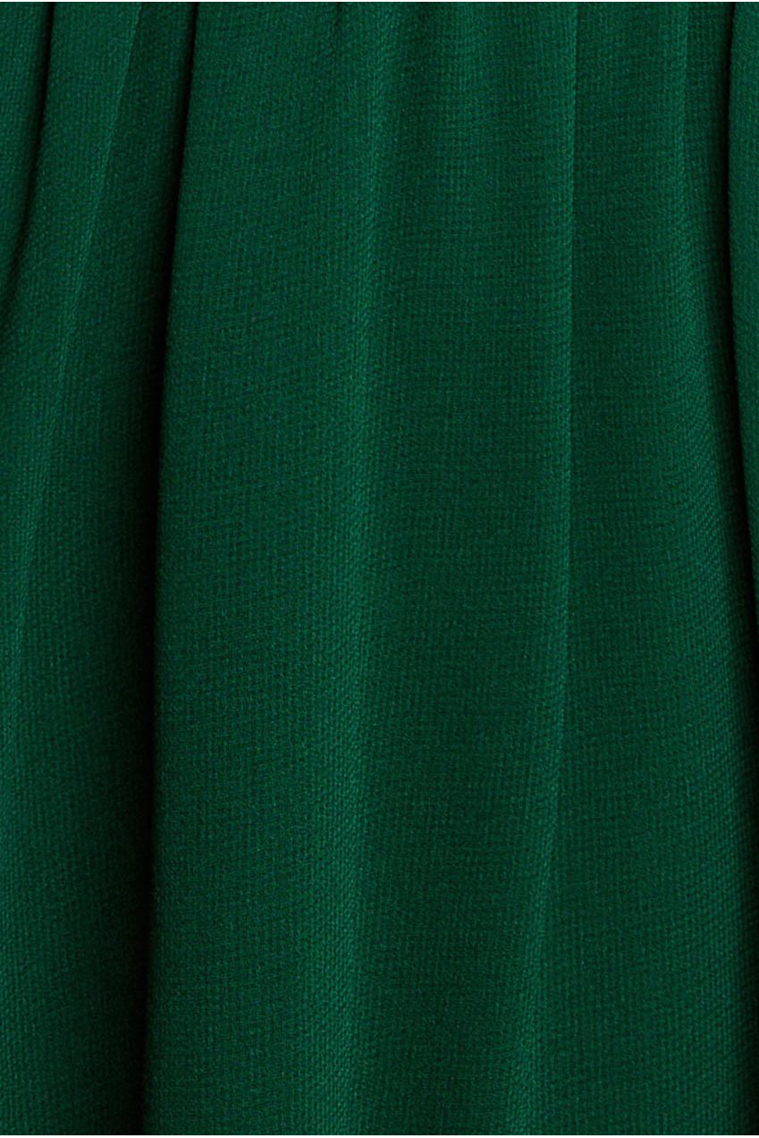 Sustainable Flutter Sleeve Chiffon Wrap Midi Dress - Green DR2555BBS