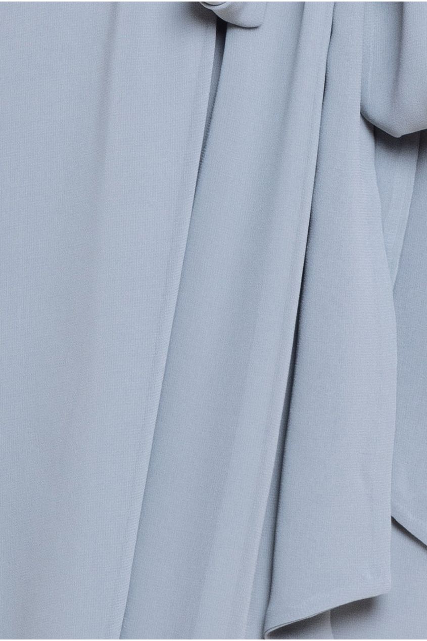 Flutter Sleeve Wrap Midi Dress - Blue DR2555P