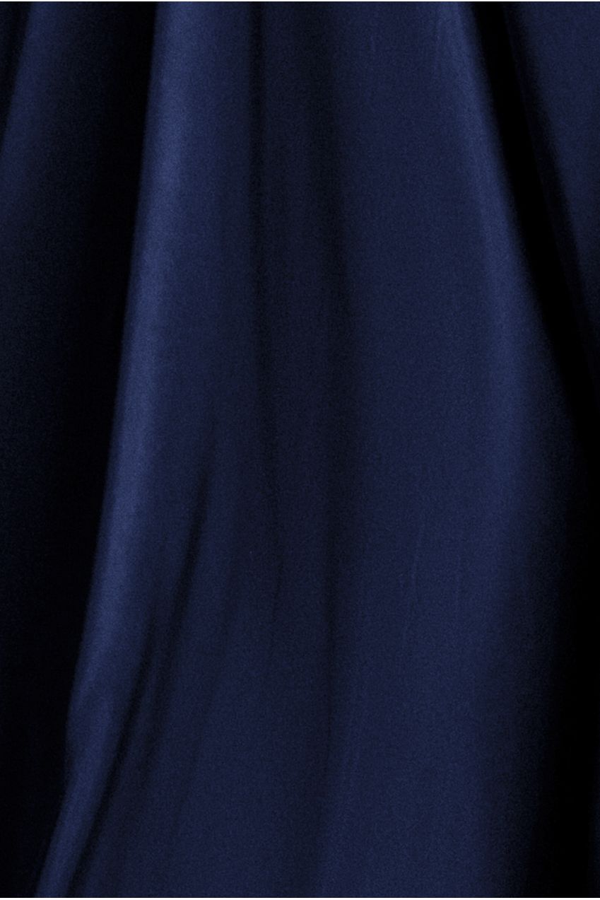 Wrap Front Maxi With Flutter Sleeves - Navy Blue DR2565P
