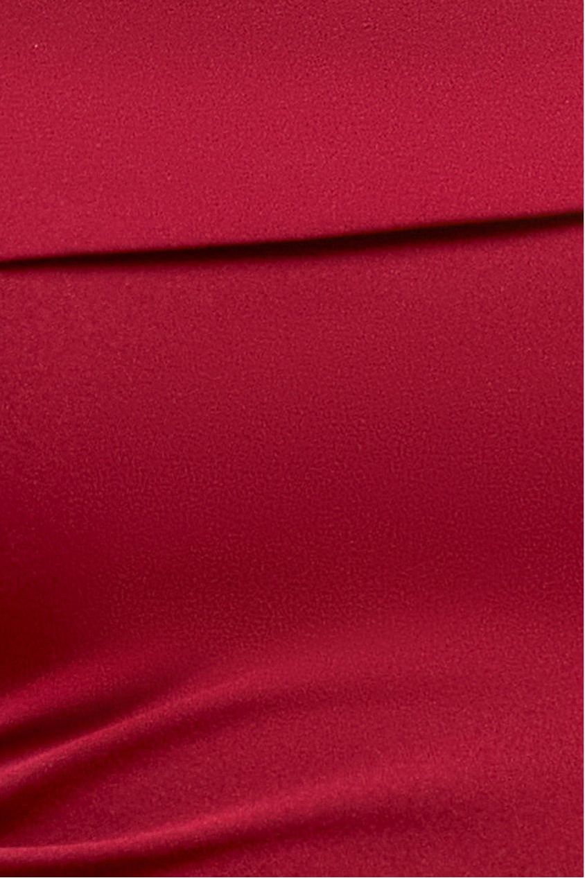 Off The Shoulder Pleated Waist Maxi Dress - Wine DR2594
