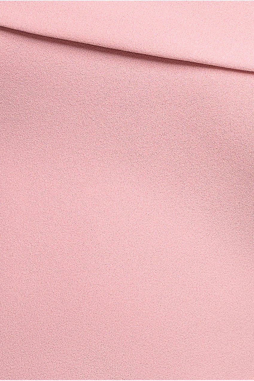 Off The Shoulder Pleated Waist Maxi Dress - Blush Pink DR2594