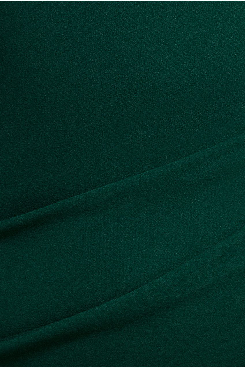 Off The Shoulder Pleated Waist Maxi Dress - Emerald Green DR2594