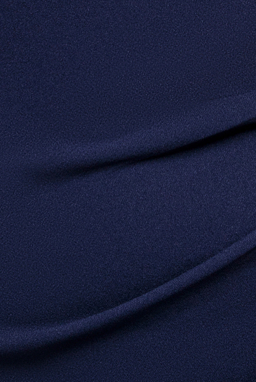 Off The Shoulder Pleated Waist Maxi Dress - Navy DR2594
