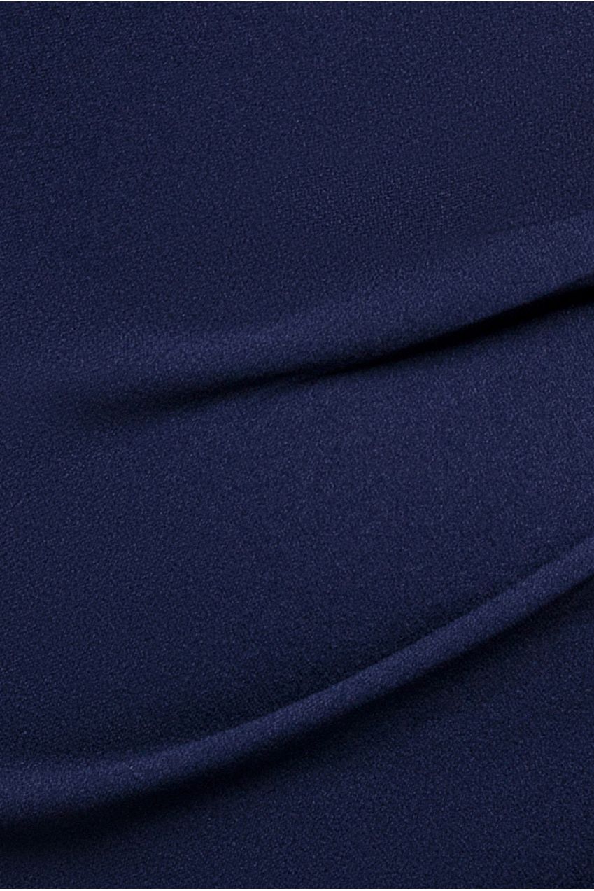 Off The Shoulder Pleated Waist Maxi Dress - Navy DR2594