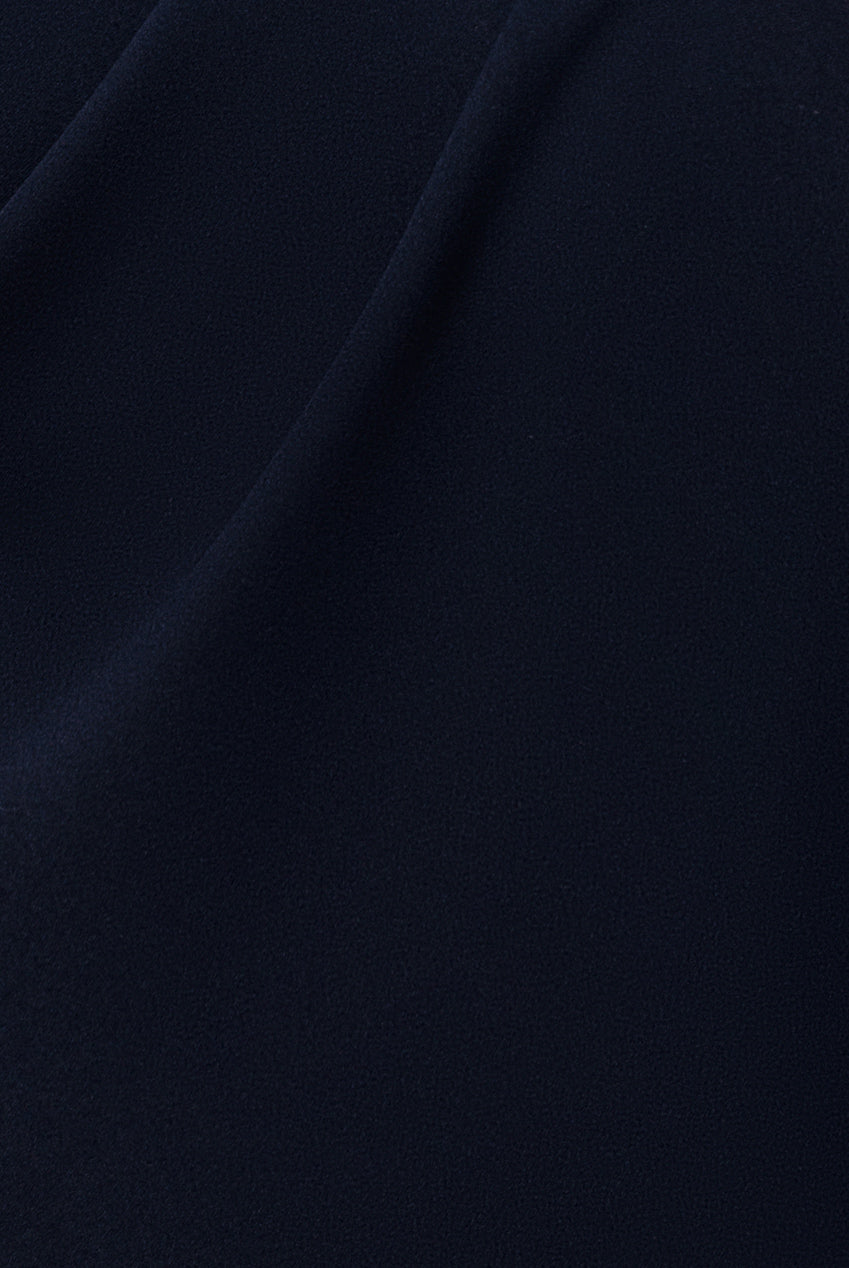 Off The Shoulder Pleated Waist Maxi Dress - Navy DR2594