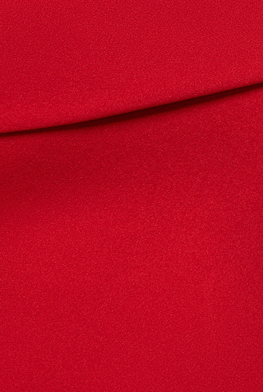 Off The Shoulder Pleated Waist Maxi Dress - Red DR2594