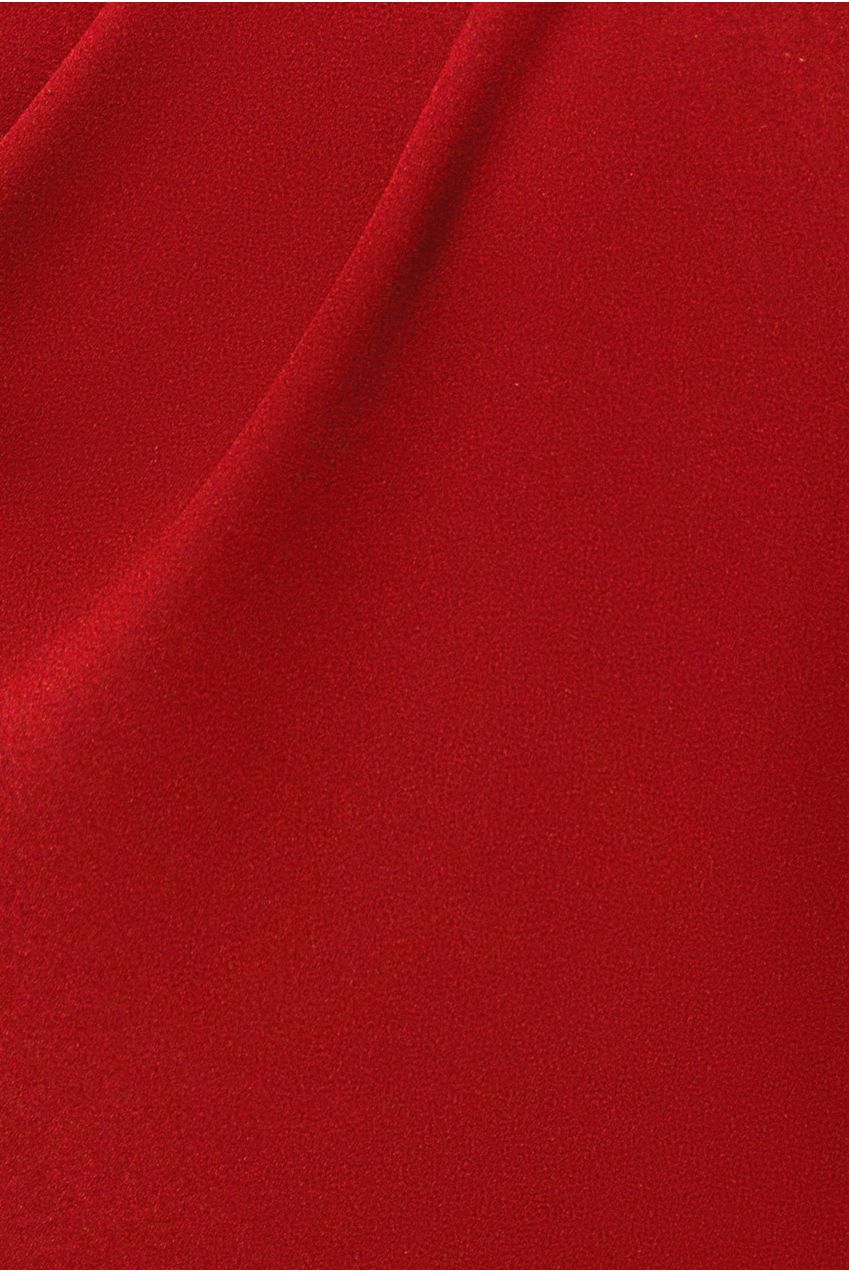Off The Shoulder Pleated Waist Maxi Dress - Red DR2594
