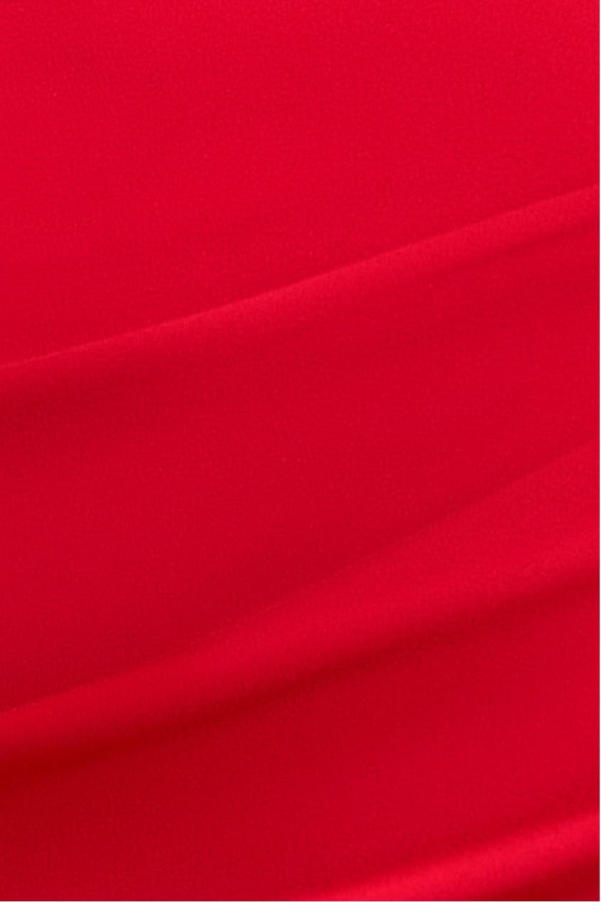 Off The Shoulder Pleated Waist Maxi Dress - Red DR2594