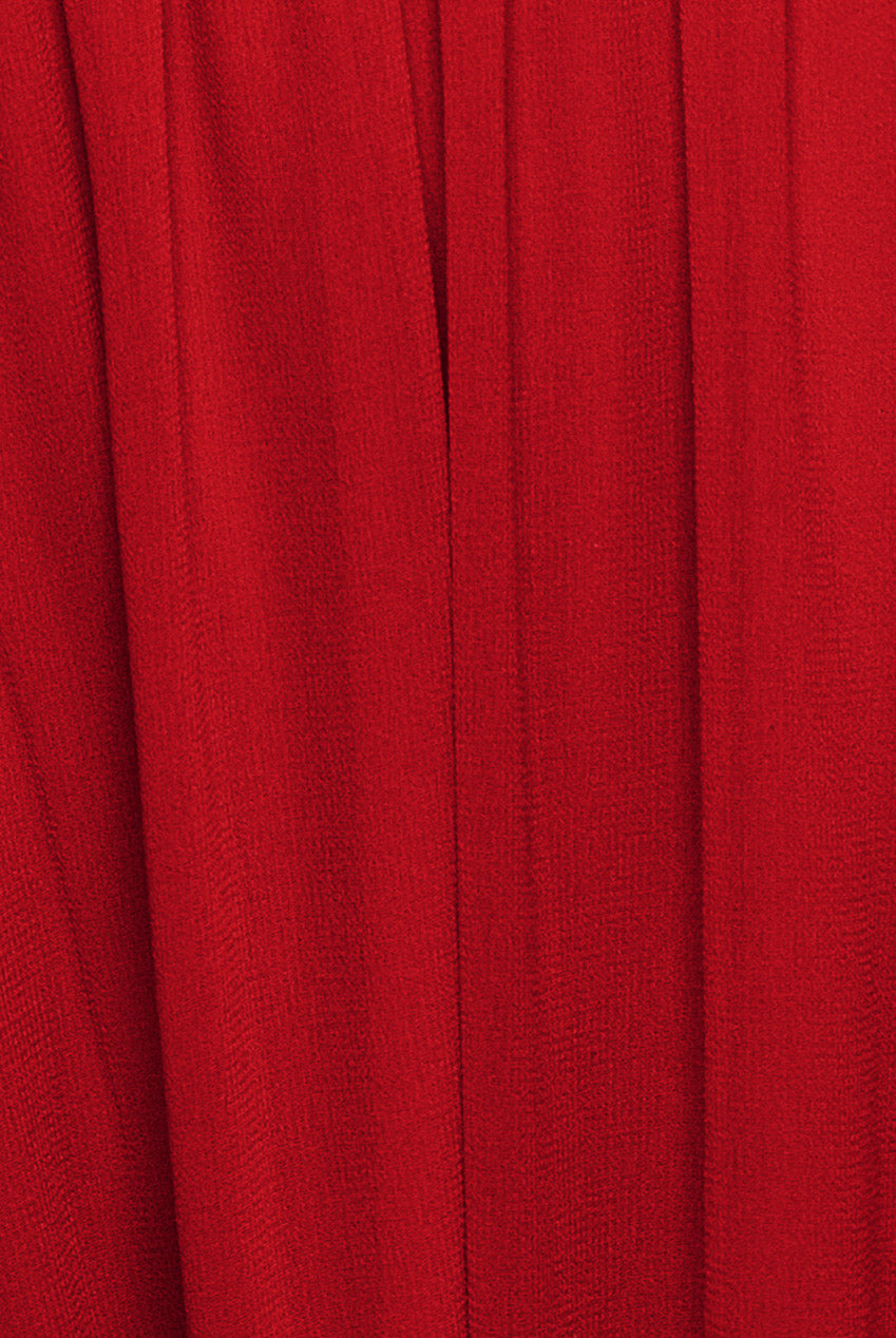 Wrap Back With Front Slit Chiffon Maxi Dress - Red DR2800P