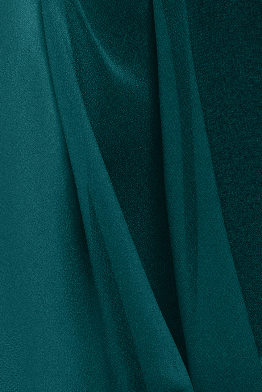 Flutter Sleeve Wrap Mini Dress With Elasticated Waist - Green DR2843