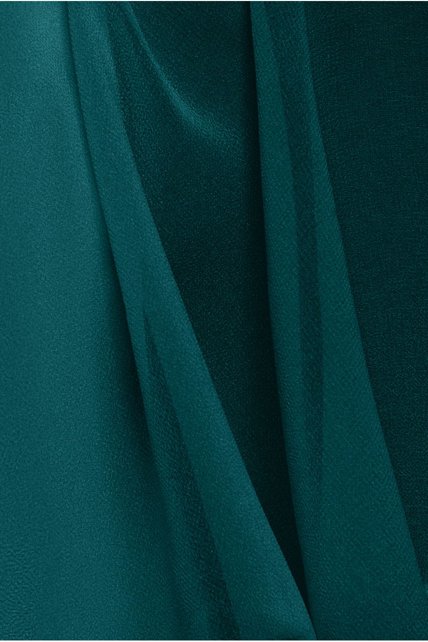 Flutter Sleeve Wrap Mini Dress With Elasticated Waist - Green DR2843