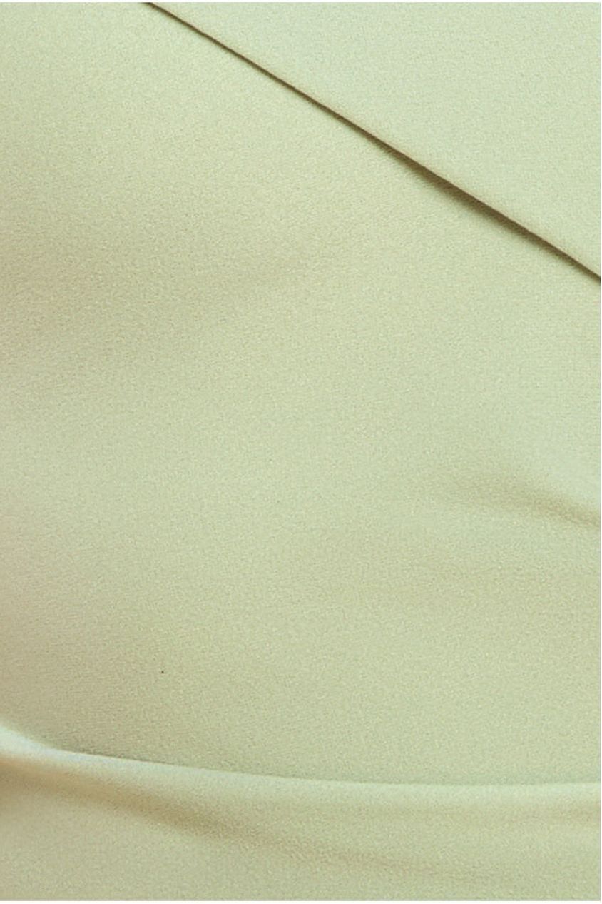 Scuba Crepe Off Shoulder Front Split Maxi Dress - Sage Green DR2930SC