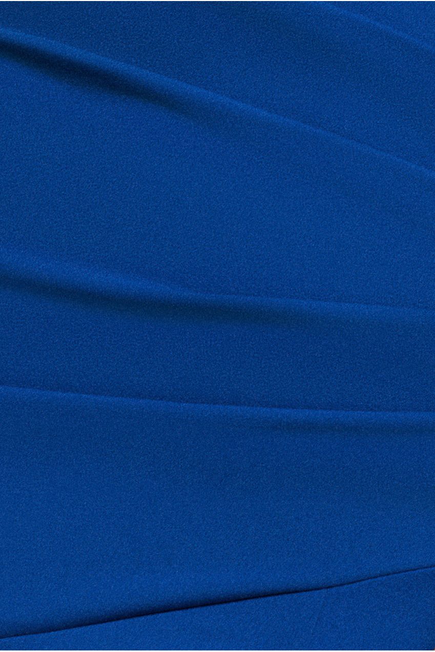 Scuba Crepe Off Shoulder Front Split Maxi Dress - Royal Blue DR2930SC