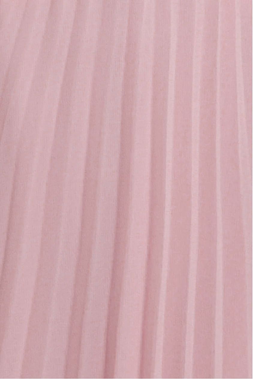 Balloon Sleeve Chiffon Maxi Dress - Blush Pink DR3041QZ