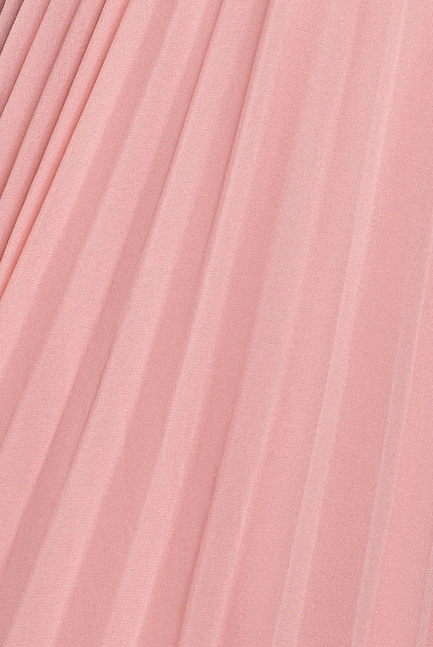 Balloon Sleeve Chiffon Maxi Dress - Blush Pink DR3041QZ