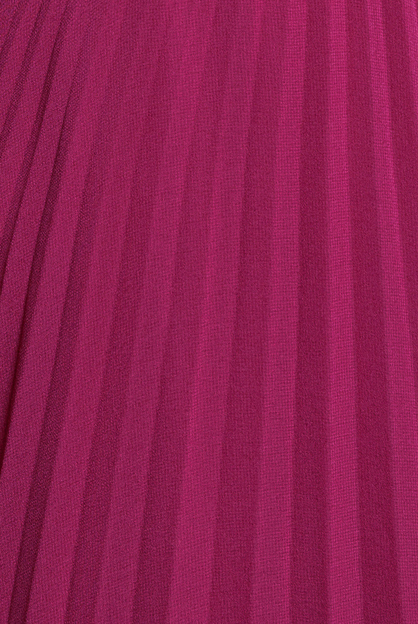 Balloon Sleeve Chiffon Maxi Dress - Magenta DR3041QZ