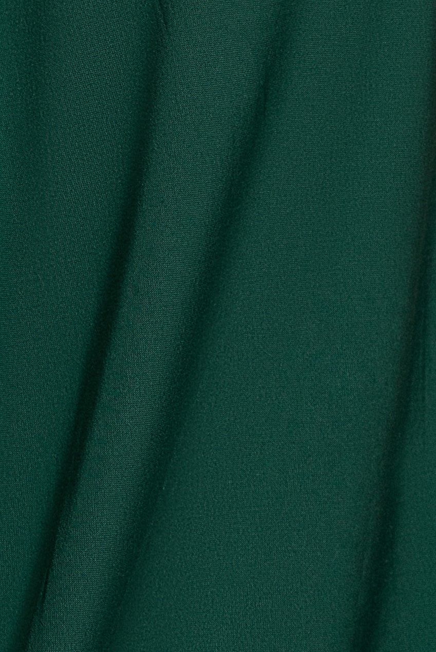 Slouchy Short Sleeve Midi Dress With Round Neck - Green DR3090
