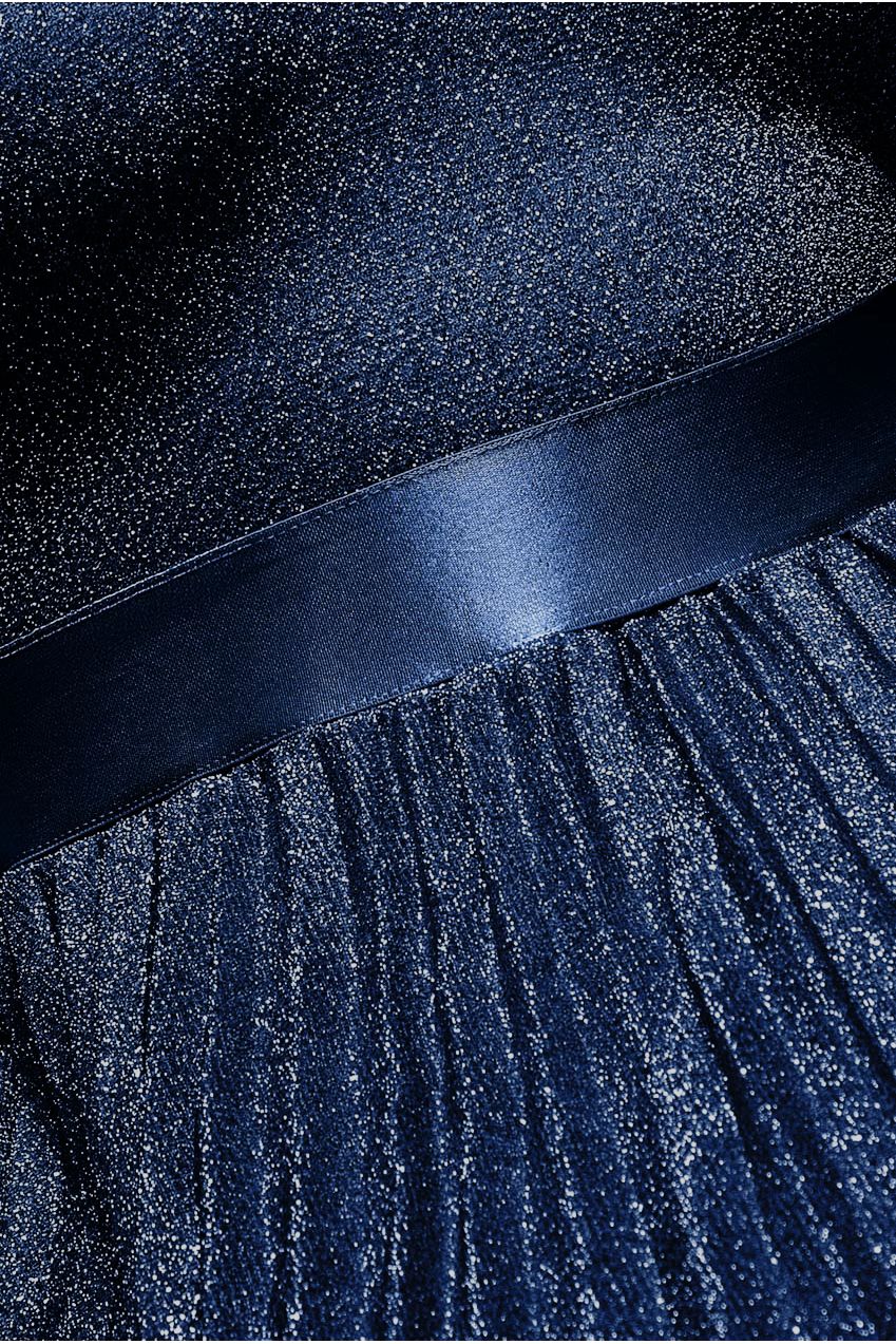 Bardot Pleated Skirt Maxi Dress - Navy DR3096A