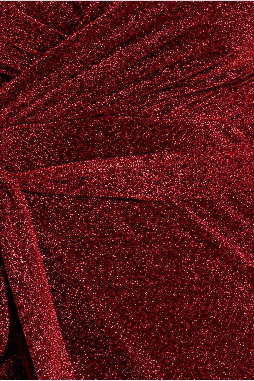 Wrap Style Spaghetti Strap Maxi With Split - Red DR3137