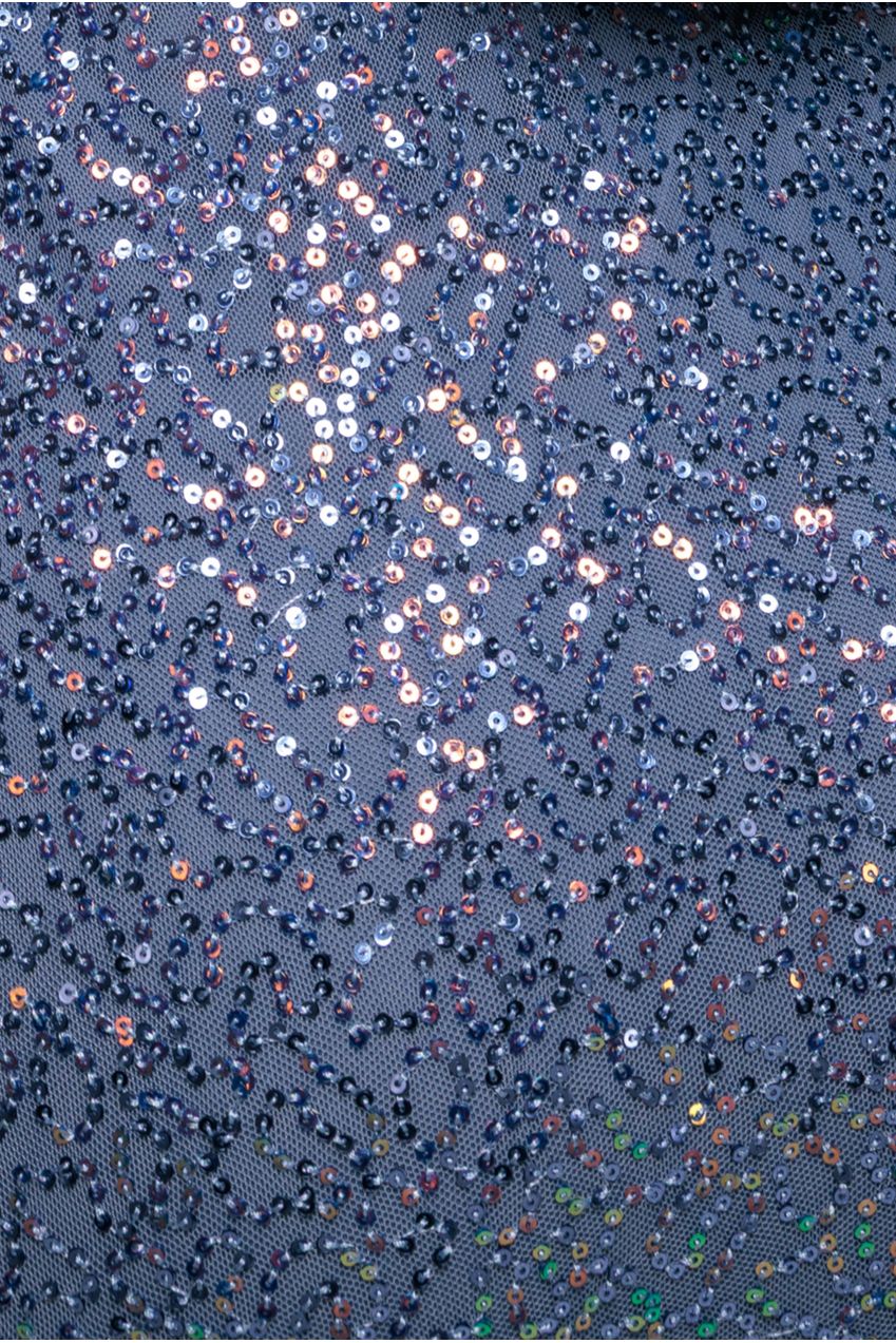 Cowl Back Sequin Maxi Dress - Blue DR3191