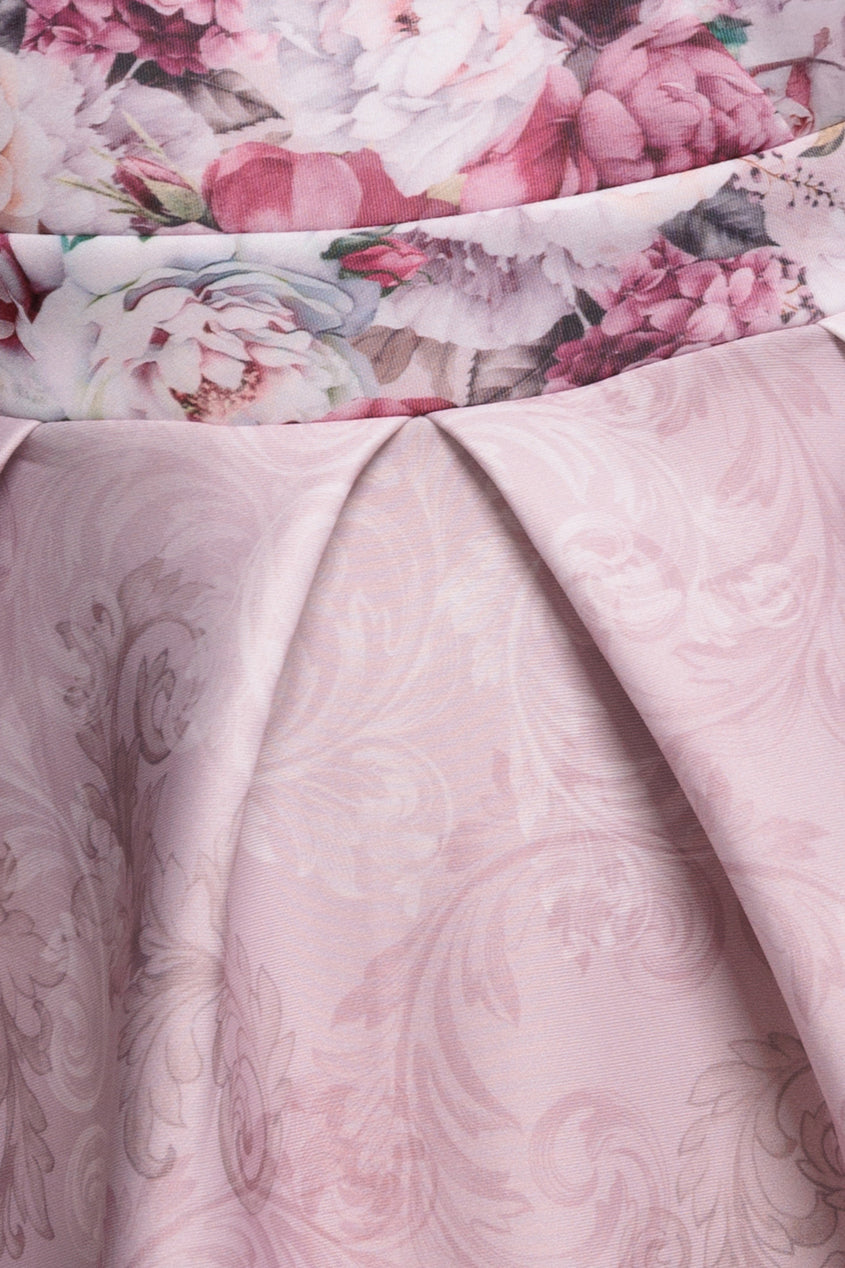 Sweetheart Floral Midi Dress - Blush DR3207