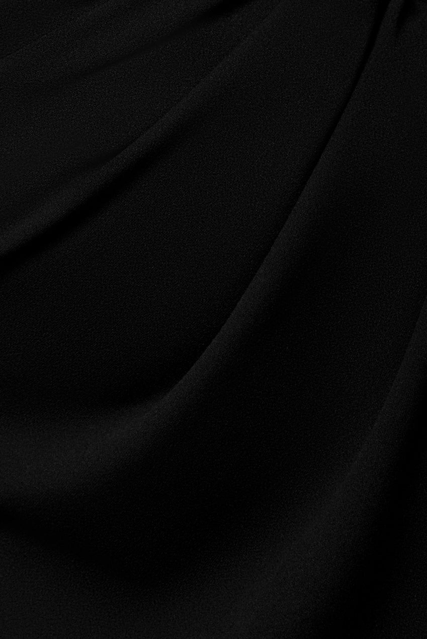 One Shoulder Evening Maxi Dress - Black DR3231