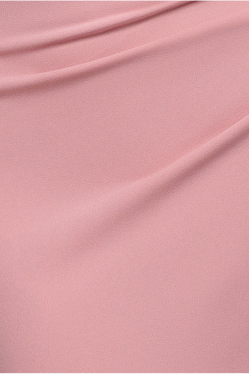 One Shoulder Scuba Crepe Evening Maxi Dress - Blush Pink DR3231