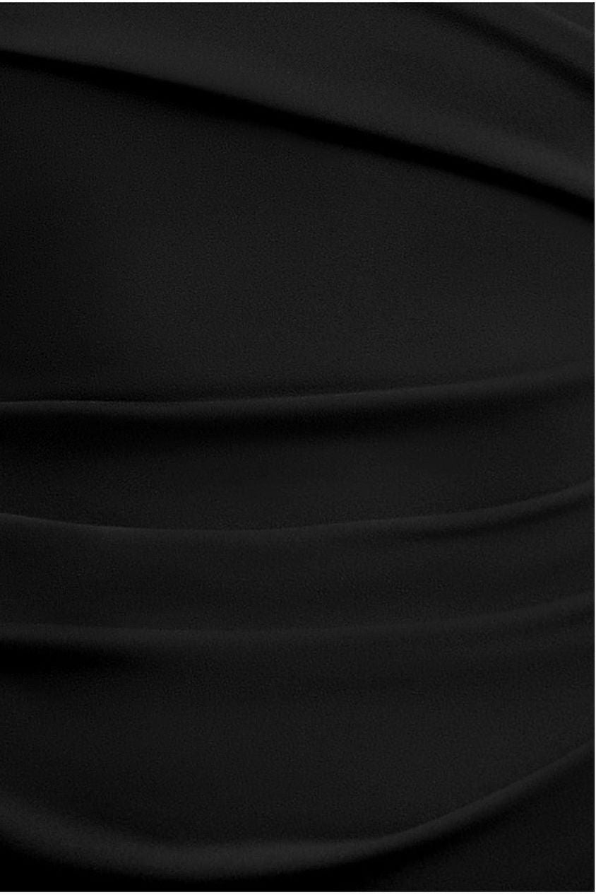 One Shoulder Evening Maxi Dress - Black DR3231