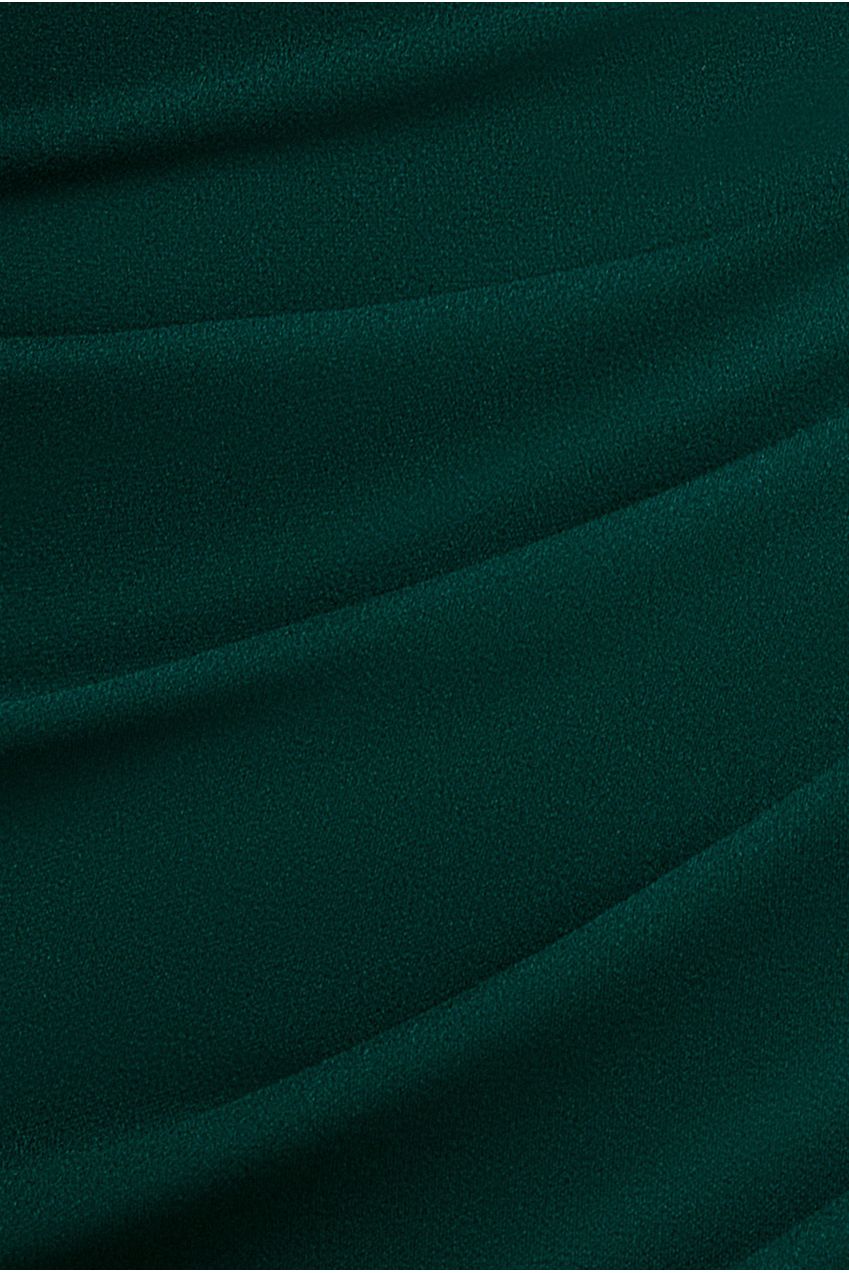 One Shoulder Evening Maxi Dress - Emerald Green DR3231