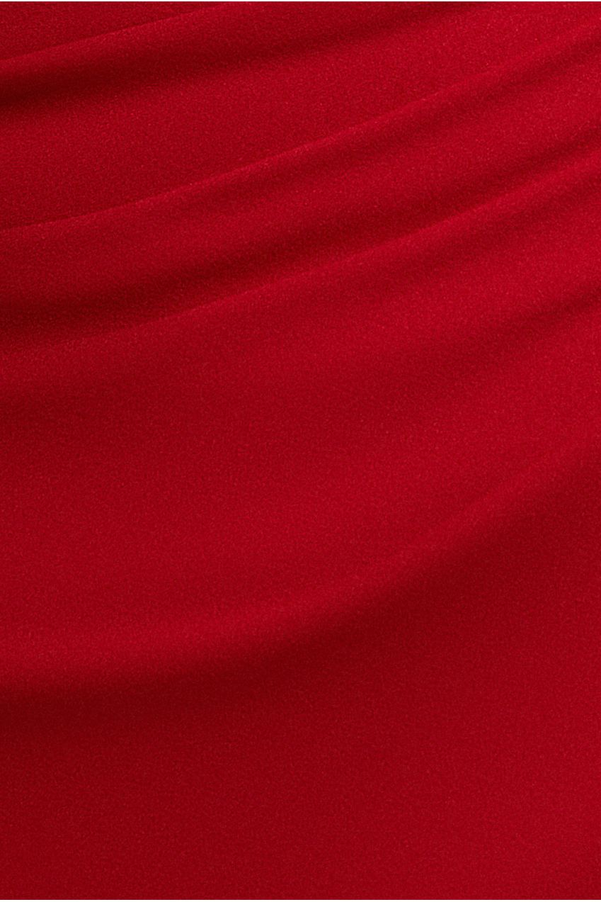 One Shoulder Evening Maxi Dress - Red DR3231