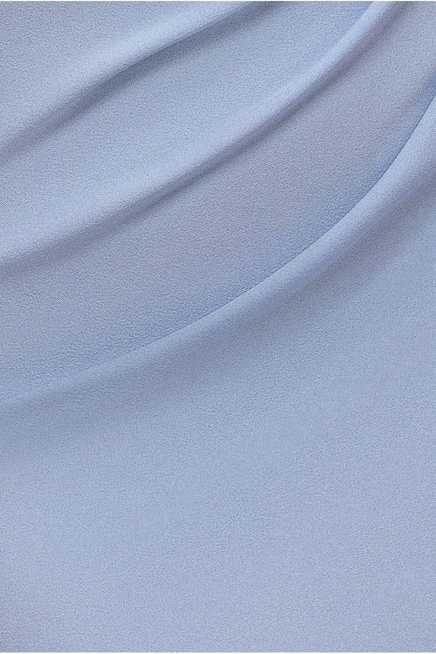 Off The Shoulder Draped Sleeve Maxi Dress - Blue DR3259