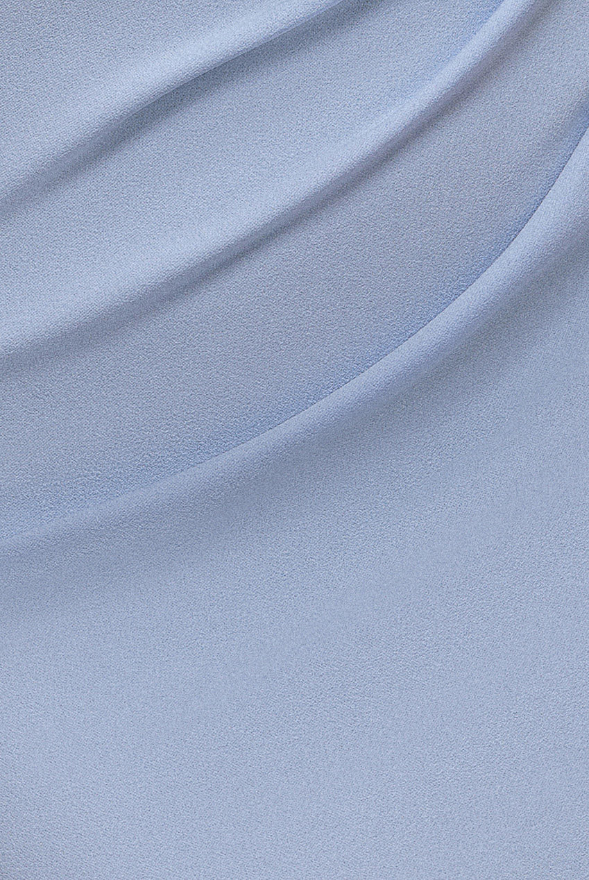 Off The Shoulder Draped Sleeve Maxi Dress - Blue DR3259