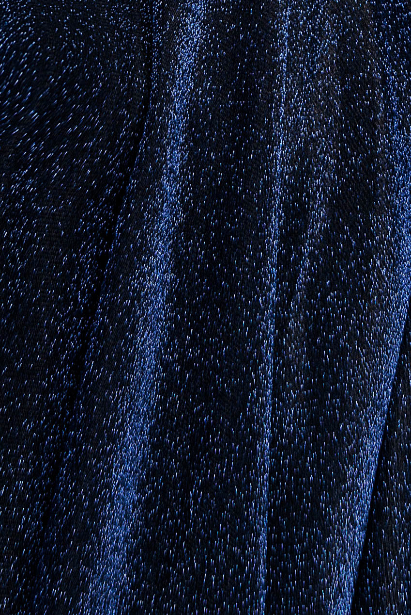 Sparkle Lurex Wrap Mini Skater Dress - Navy Blue DR3315